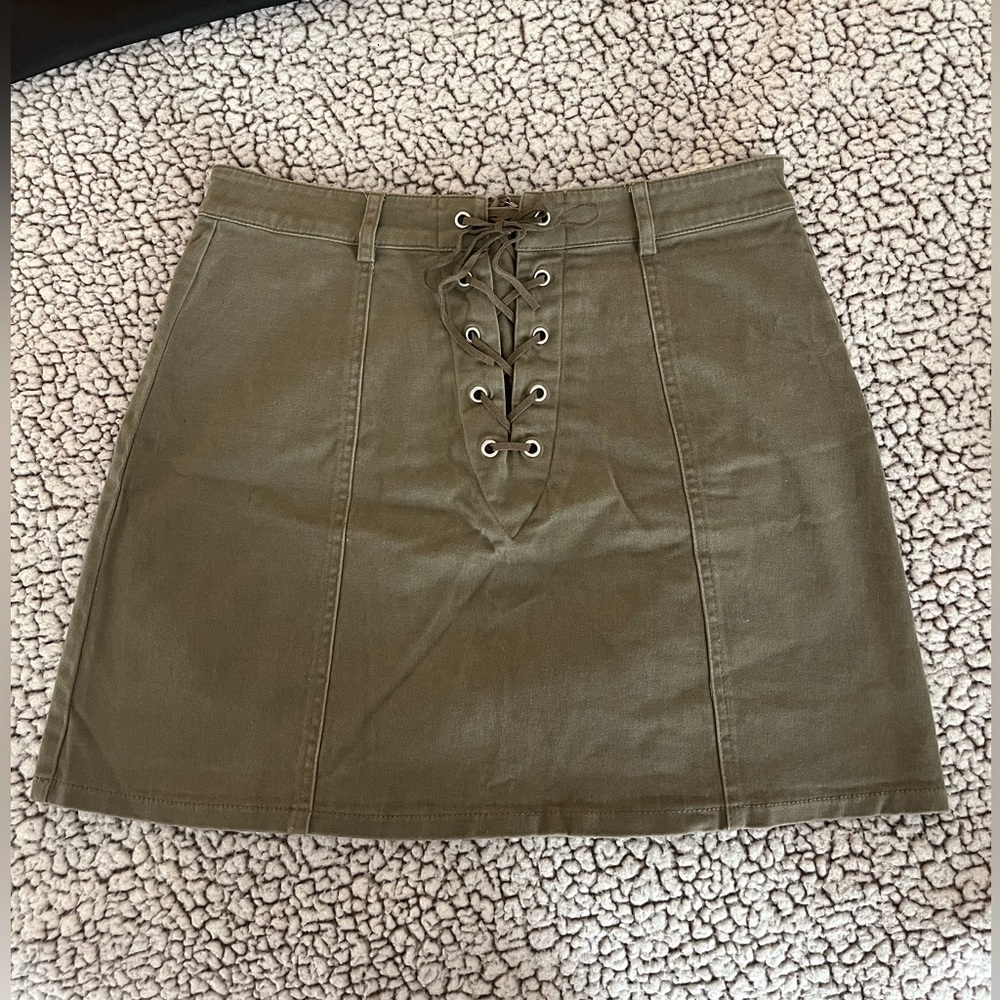Olive green skirt